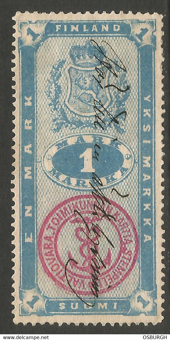 FINLAND. REVENUE. 1M STATE RESOURCE COMMITTEE. - Revenue Stamps