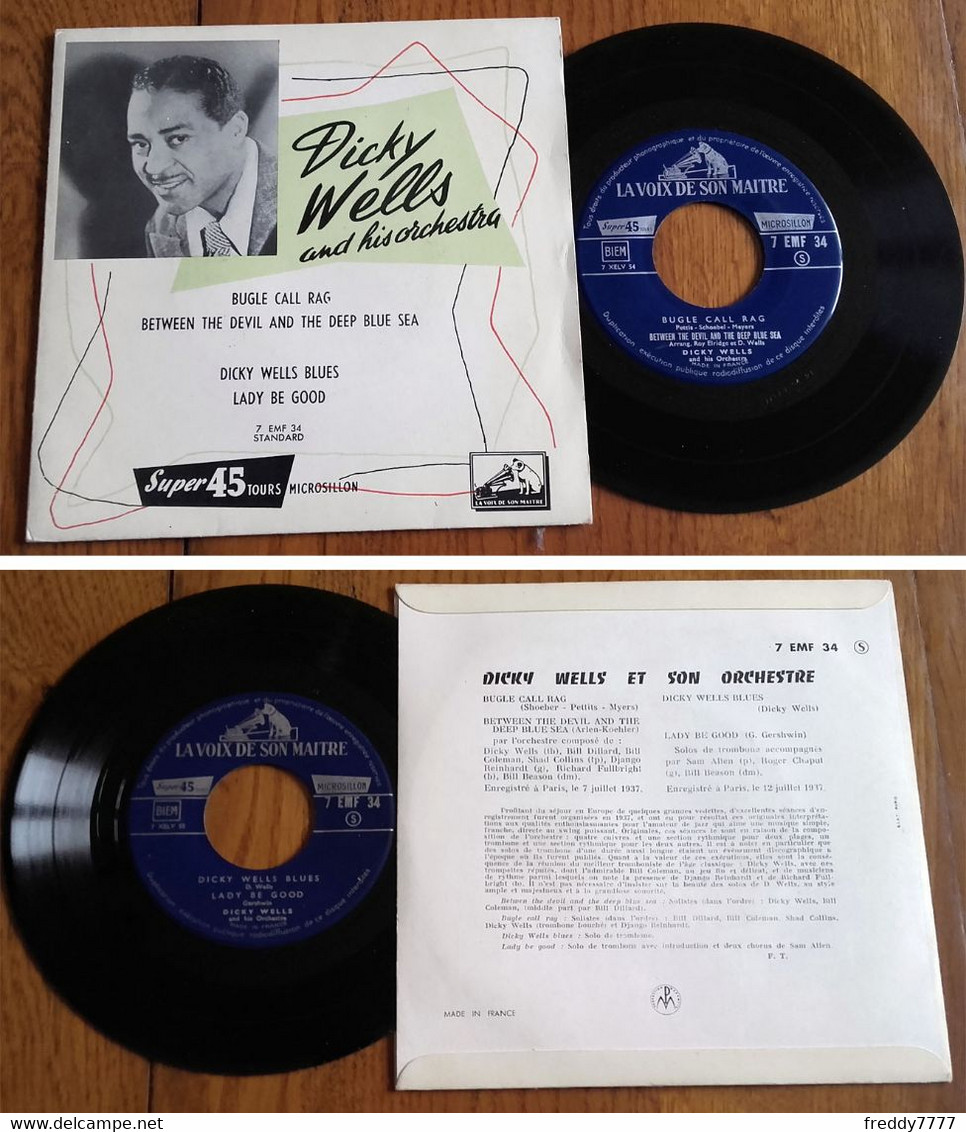 RARE French EP 45t RPM BIEM (7") DICKY WELLS (1955) - Jazz