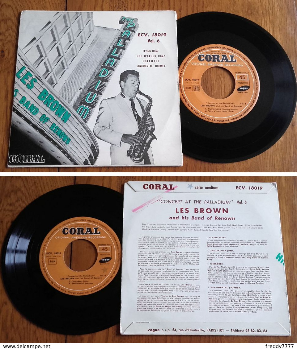 RARE French EP 45t RPM BIEM (7") LES BROWN And His BAND OF RENOWN (1955) - Jazz