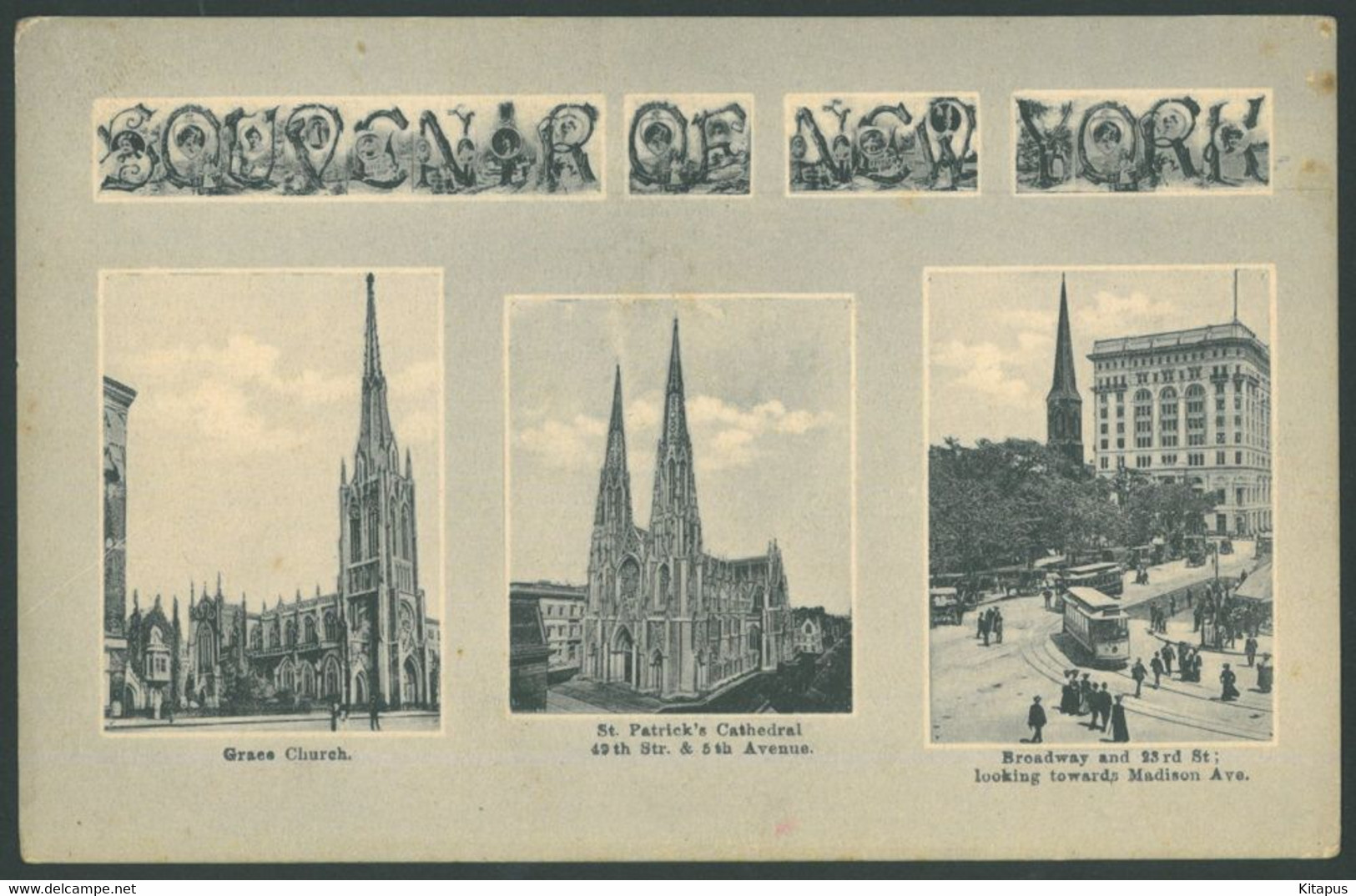 Souvenir Of New York Vintage Postcard USA Printed In Hungary - Churches