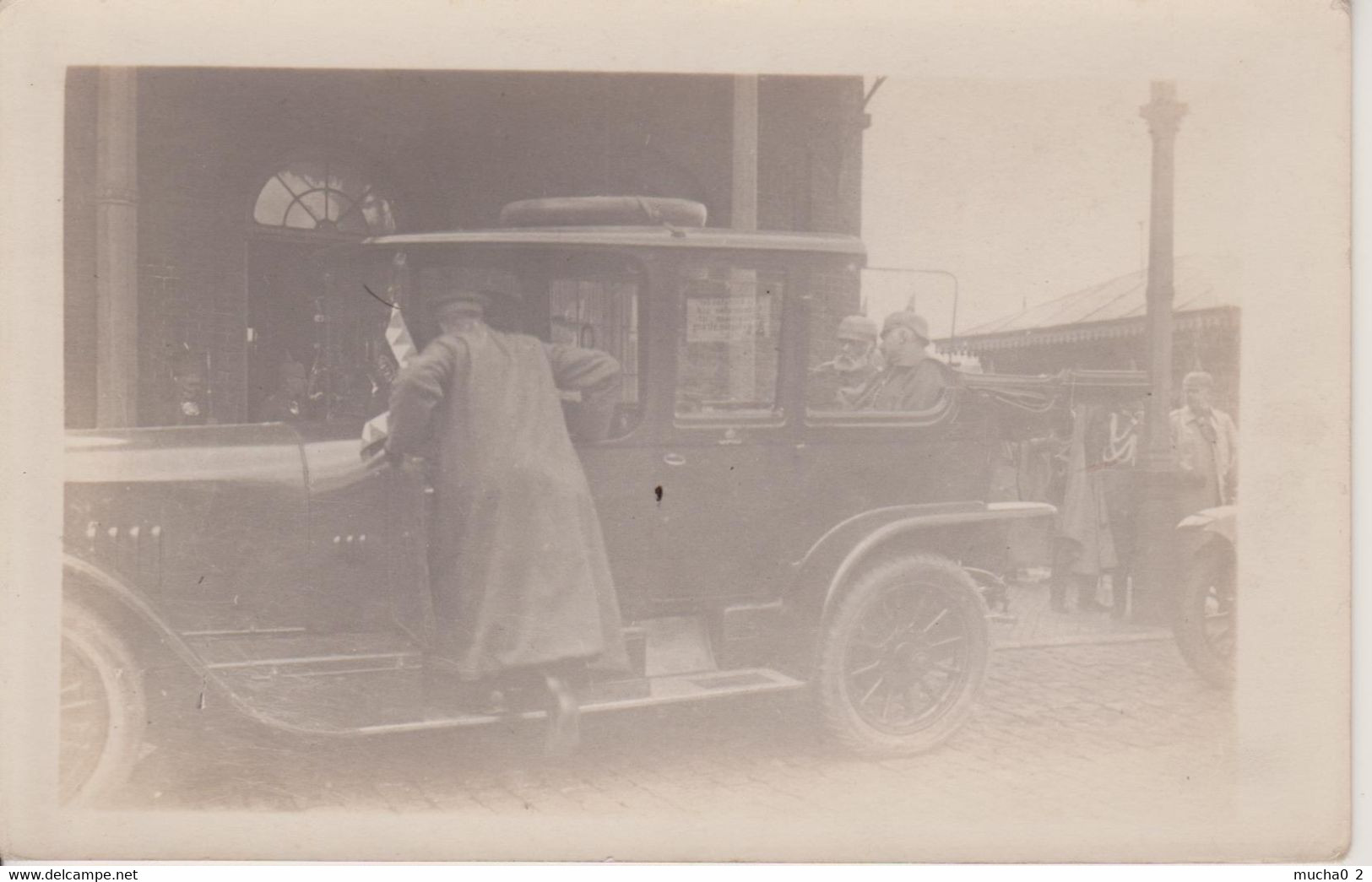 SPA - CARTE PHOTO - L'EMPEREUR ET LE ROI DE BAVIERE LOUIS 3 A LA GARE - Theux