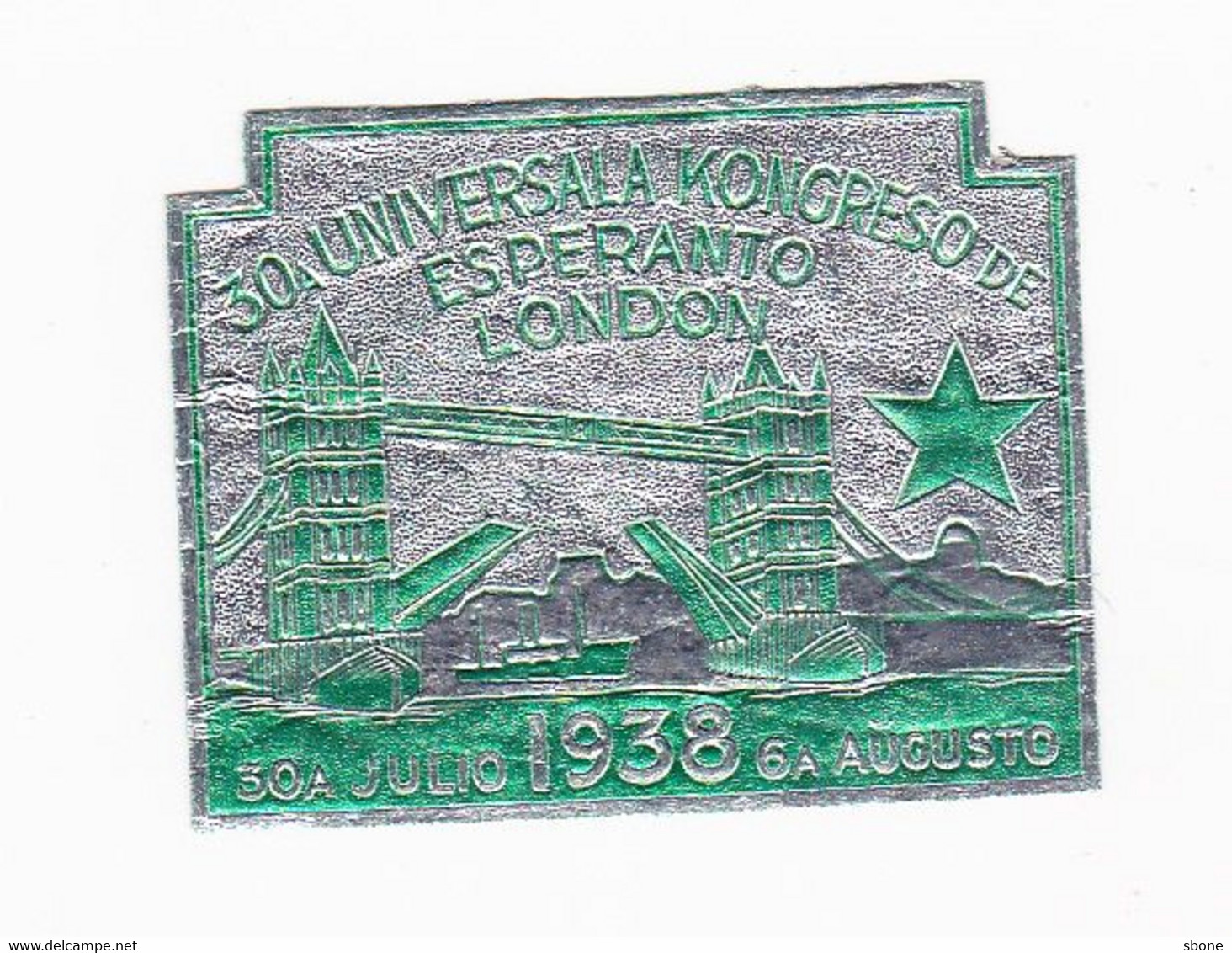 30 Universala Kongreso De Esperanto - London - 1938 - Esperanto