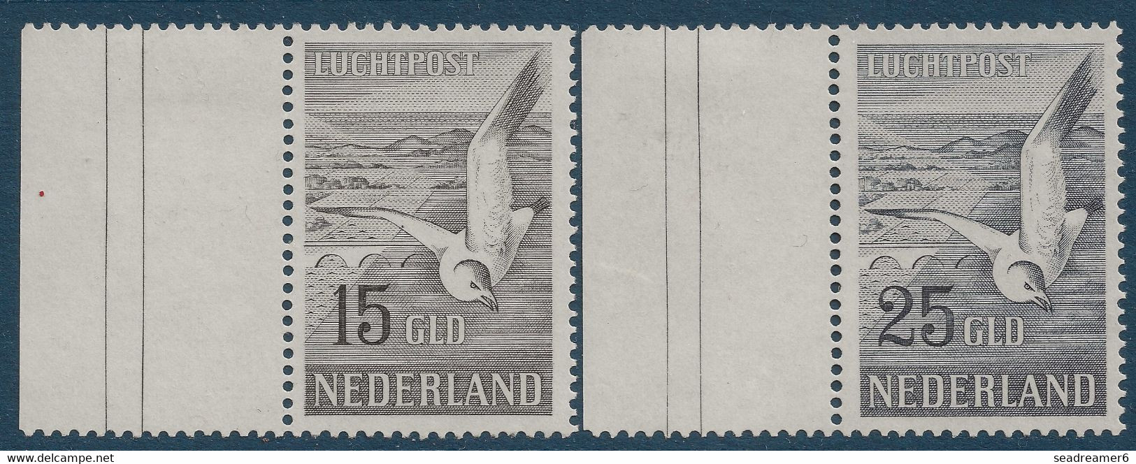 Pays BAS 1951 Luchtpost 12/13 Postfris/MNH Zeemeeuwen, Seagulls, Mouettes, Vogels, Oiseaux, Birds, Airmail - Luchtpost