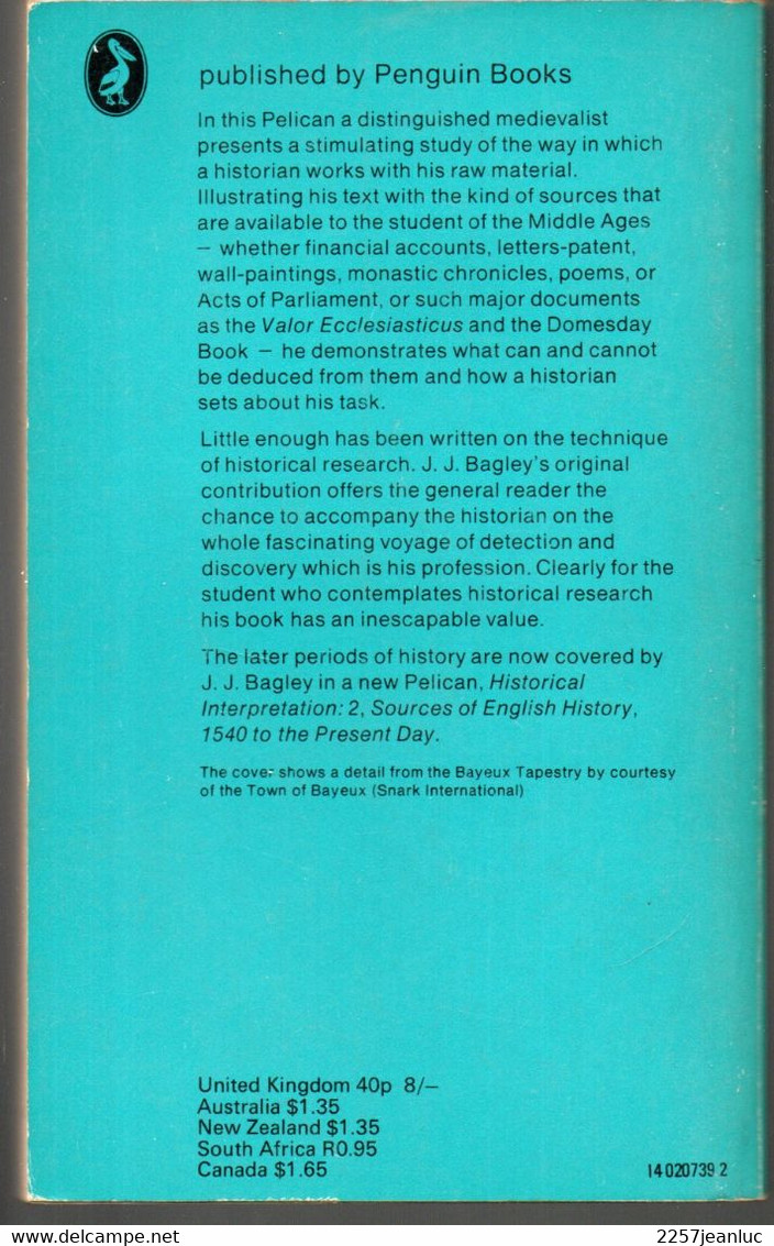 Roman -  Historical Interpretation  Medieval History 1066-1540 ( A Penguin Books 1971) - Historia