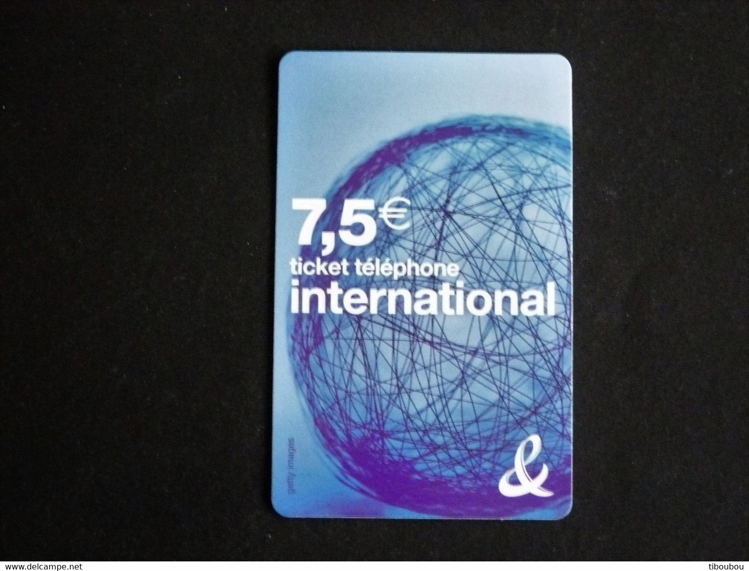 TELECARTE TICKET TELEPHONE INTERNATIONAL 7,5 EUROS FRANCE TELECOM - Billetes FT