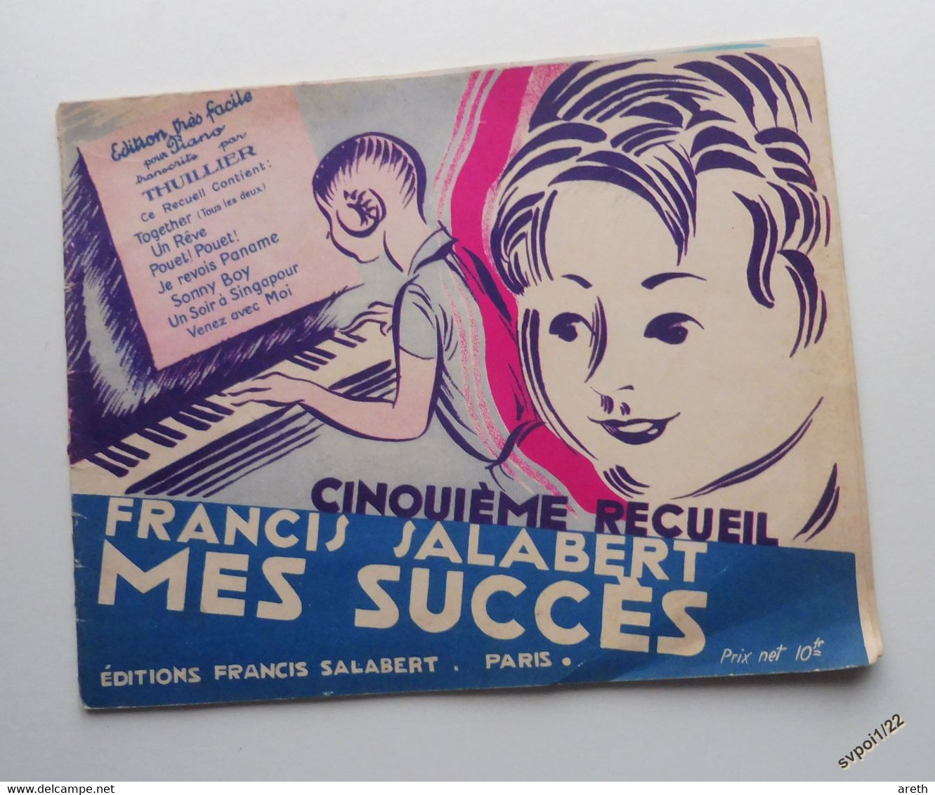 MES SUCCES - Francis SALABERT - Cinquième Recueil  1929 - Etude & Enseignement