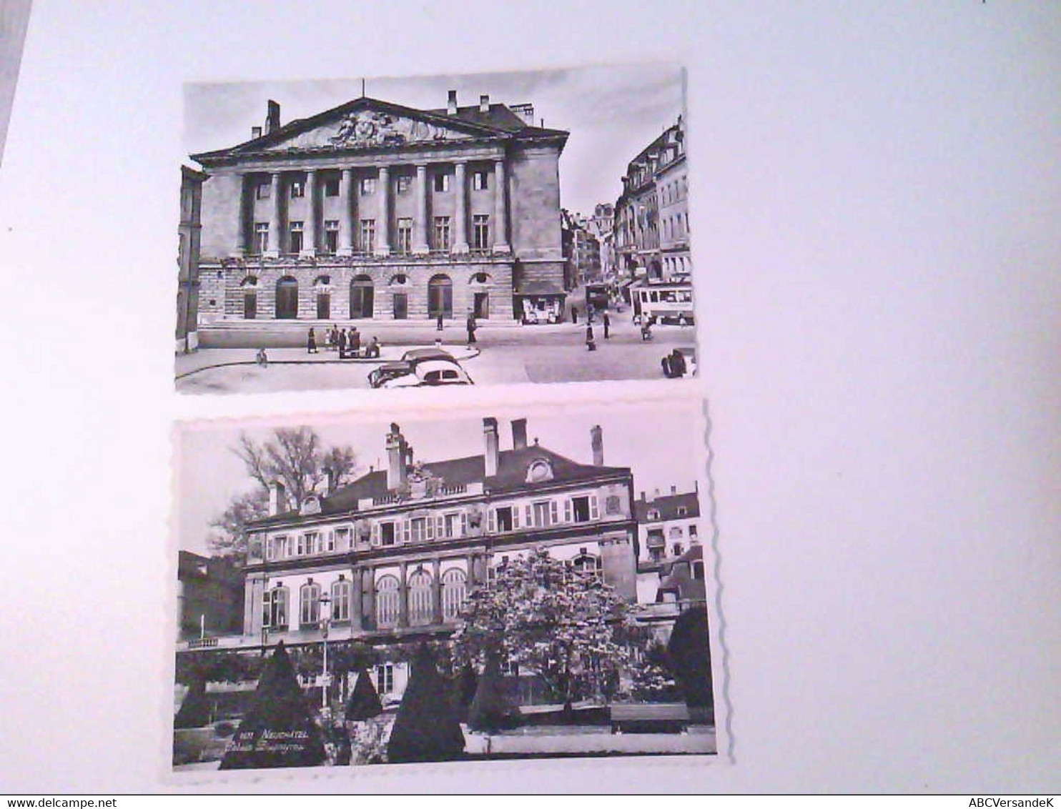 Neuchatel. Schweiz. Set Aus Zwei Alten AK's. Hotel De Ville, Rue De L'Hopital, Tour De Diesse. Palais Dupeyrou - Diesse