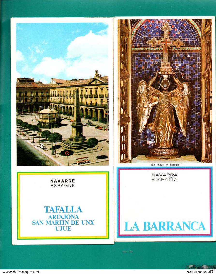 ESPAGNE . ESPAÑA . NAVARRA . LA BARRANCA . TAFALLA . ARTAJONA . UJUE . 2 DÉPLIANTS TOURISTIQUES - Réf. N°256F - - Cuadernillos Turísticos