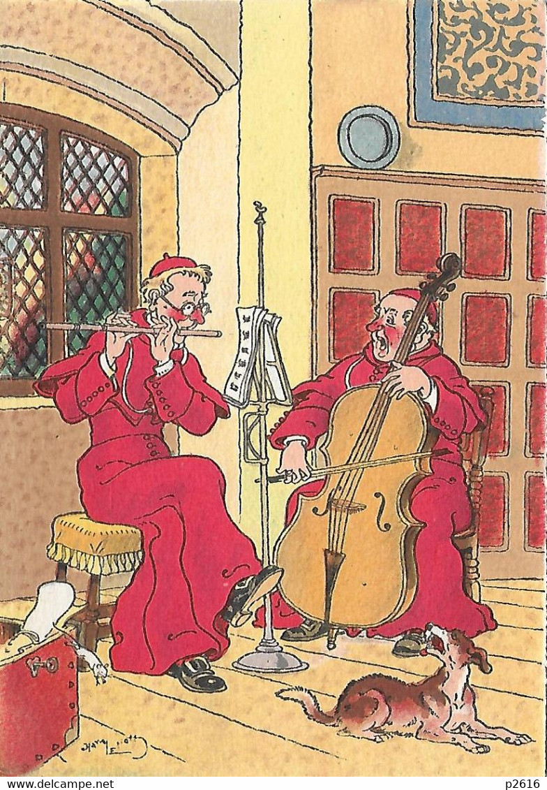 ILLUSTRATEUR HARRY ELLIOT -  LES MOINES MUSICIENS - Elliot