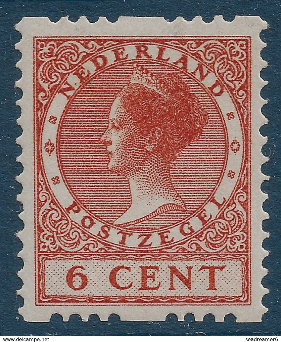 Pays BAS 1924 Effigie De La Reine Wilhelmine N°139* 6c Rouge Brun De Roulette émis En Rouleaux Tres Frais TTB - Unused Stamps