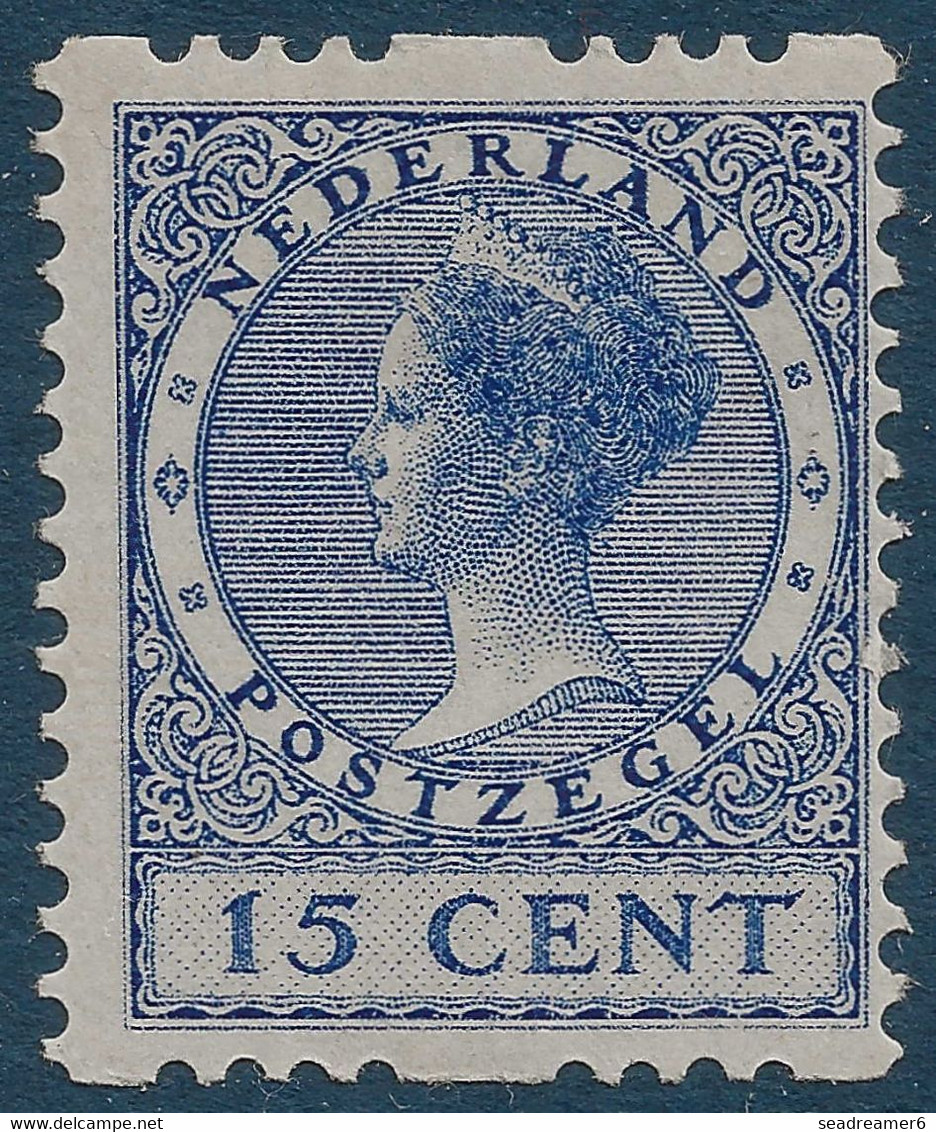 Pays BAS 1924 Effigie De La Reine Wilhelmine N°144* 15c Outremer De Roulette émis En Rouleaux Tres Frais TTB - Ungebraucht