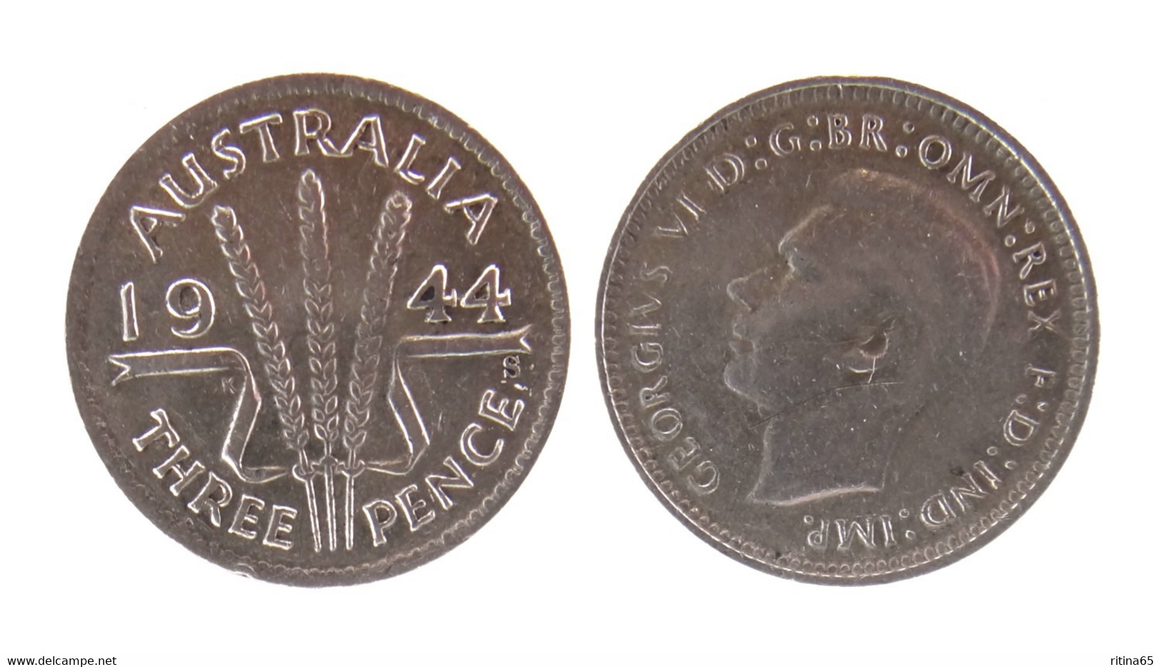 AUSTRALIA 3 PENCE 1944 IN ARGENTO - Threepence