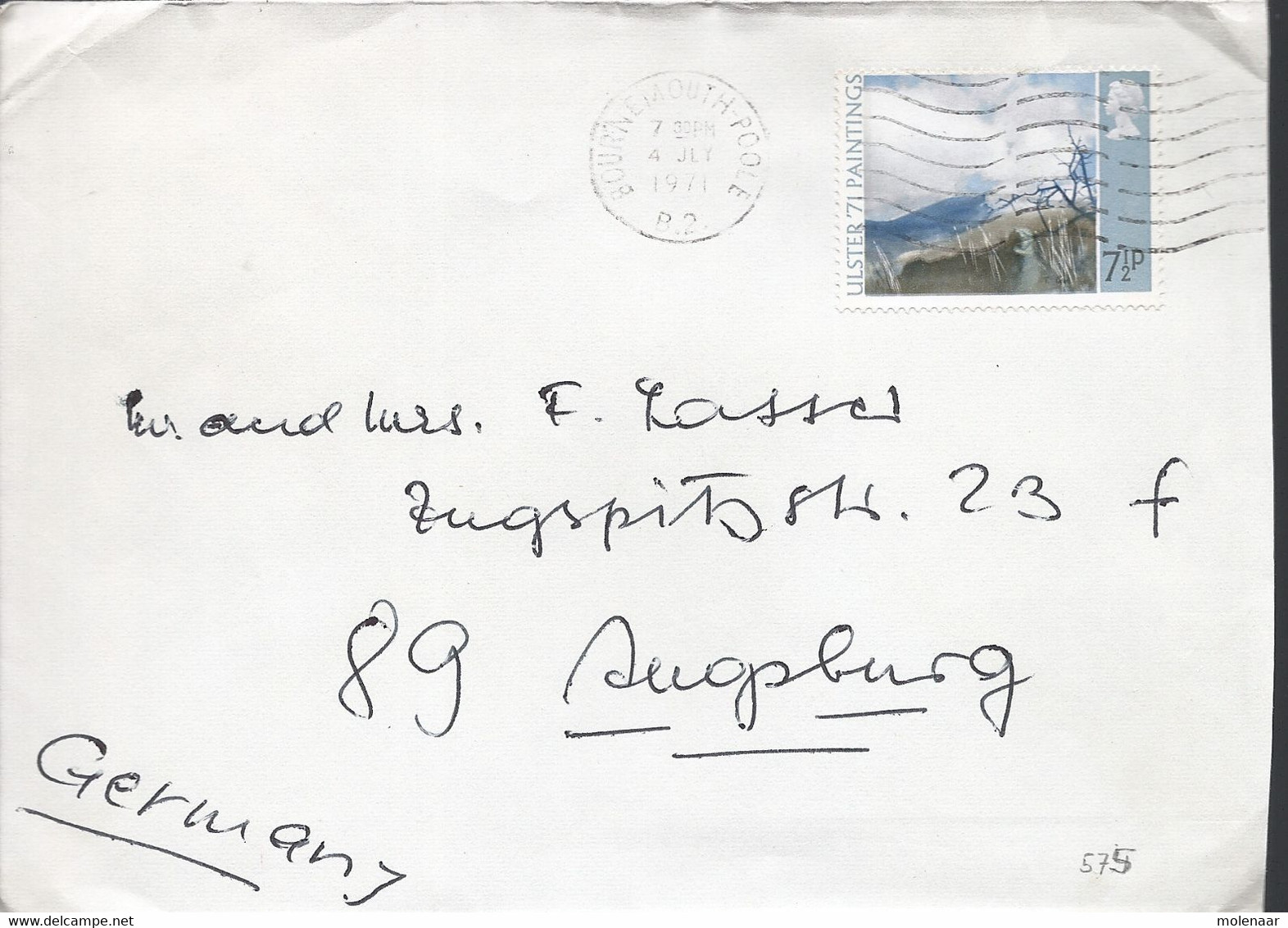 Groot-Brittannië Brief Uit 1972 Met 1 Zegels (4541) - Covers & Documents