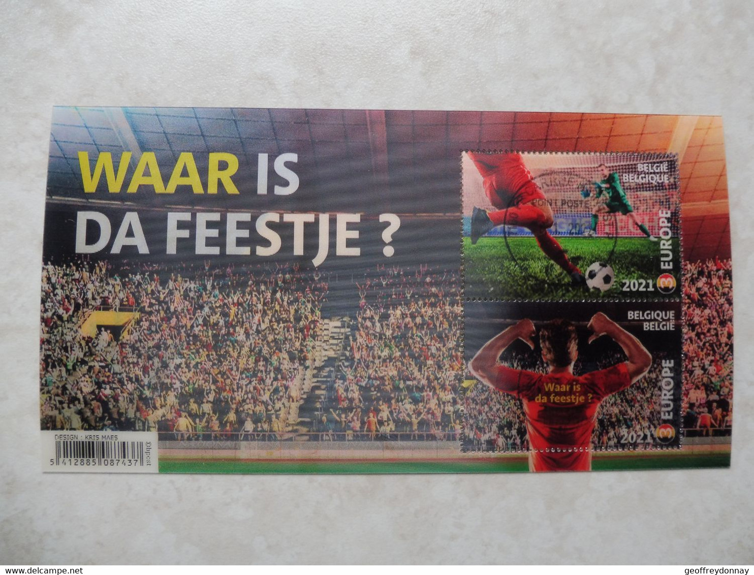 Belgique Bloc 2021 Oblitéré / Belgie  Blok 301 Gestempelt Mooie 2021 ( Haine Saint Pierre ) Football Waar Is Da Feestje - Used Stamps