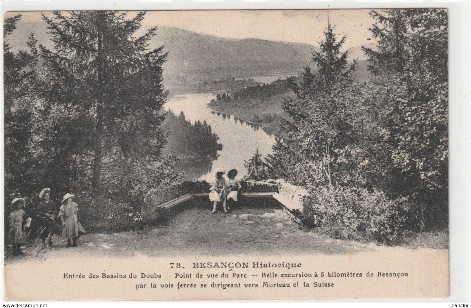 78. BESANCON HISTORIQUE . POINT DE VUE DU PARC A 5 KMS DE BESAC . CACHET " 35 E REGt D'INFANTERIE " AU VERSO 2 SCANES - Besancon