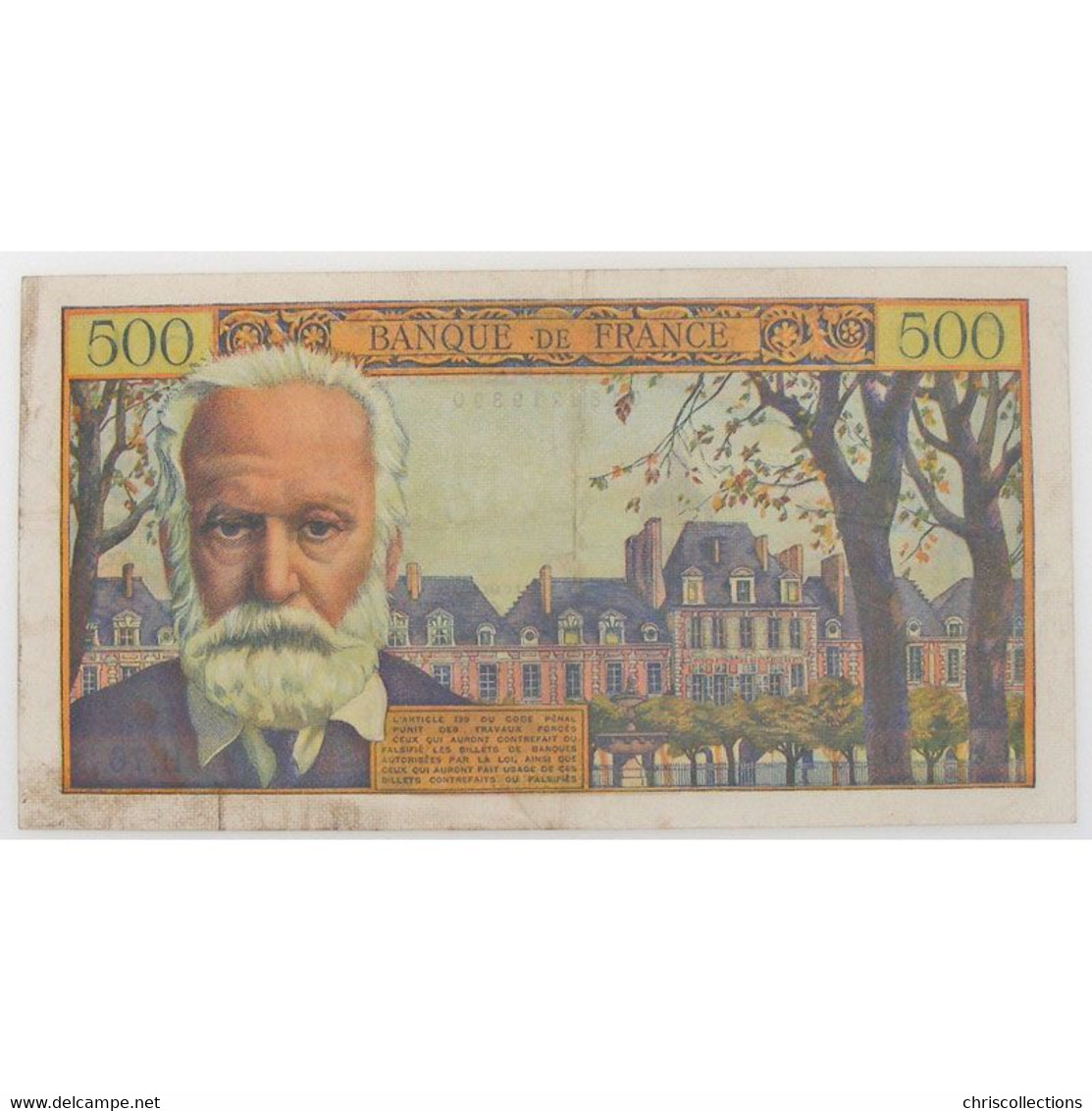 500 Francs Victor Hugo 4.9.1958, H.76, TTB - 500 F 1954-1958 ''Victor Hugo''