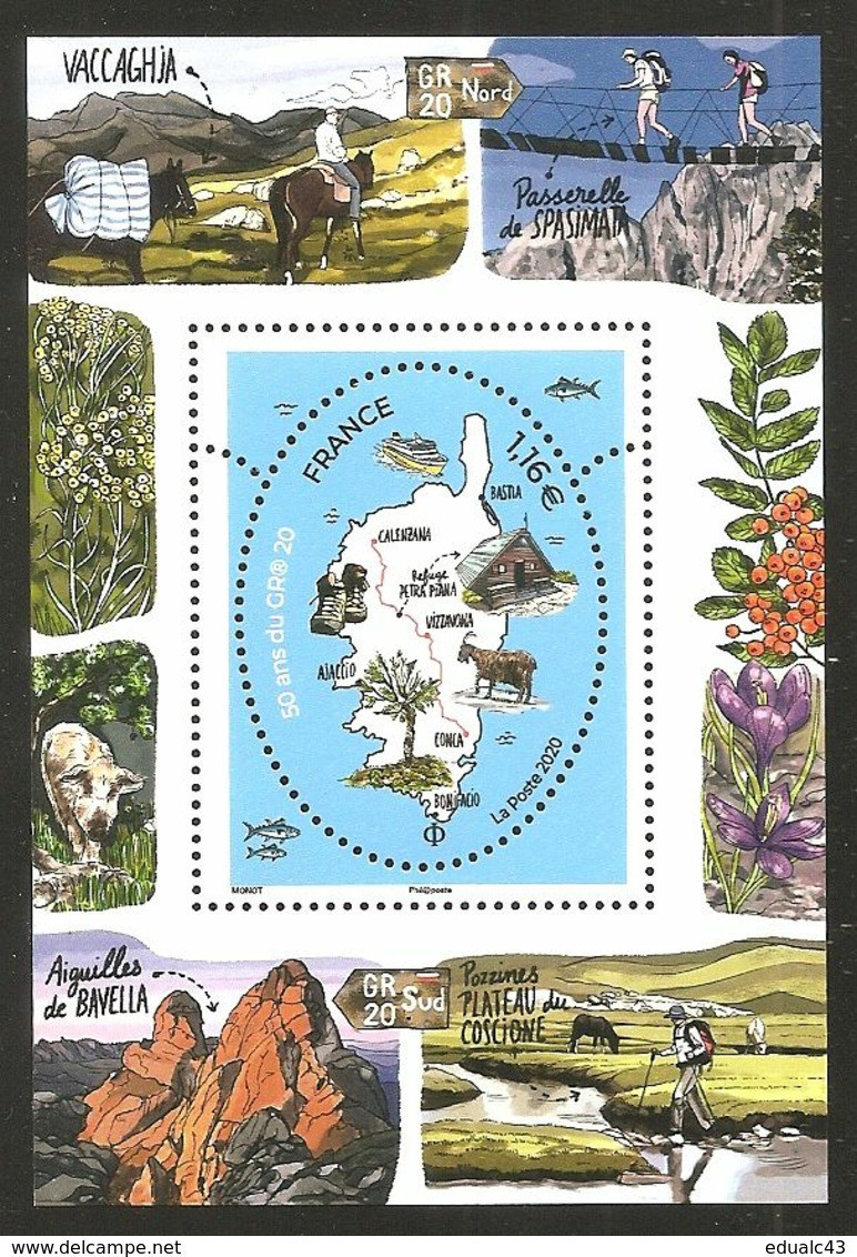 2020 - Bloc Feuillet BF 149 Ou F 5407 A  5 ANS DU G.R 20 EN CORSE NEUF ** LUXE MNH - Nuevos