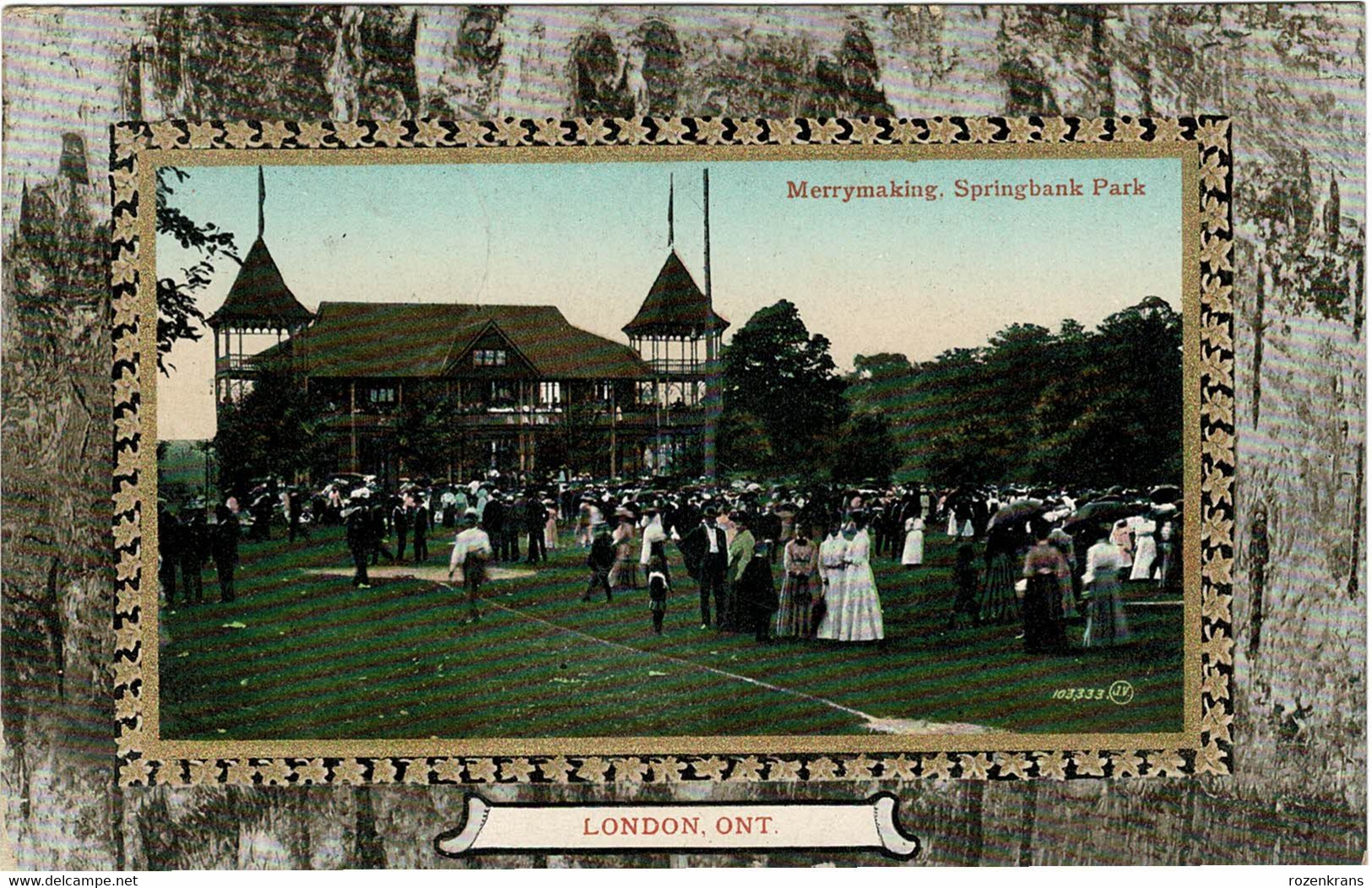 Lot of 6 old postcards Canada Ontario London Thames Springbank Park YMCA Library Grand Avenue  CPA