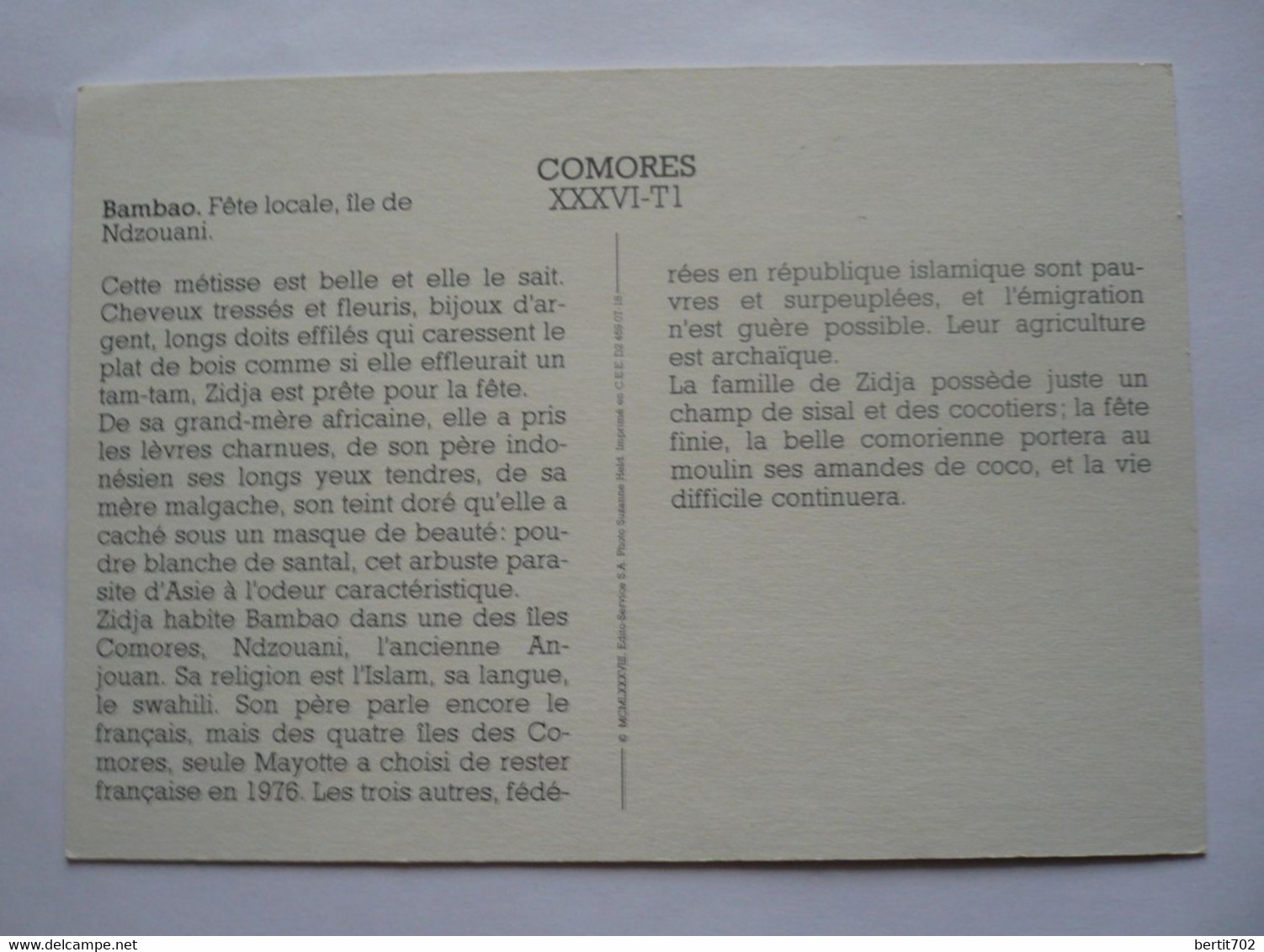 COMORES - BAMBAO - FÊTE LOCALE - ILE DE NDZOUANI - Comores