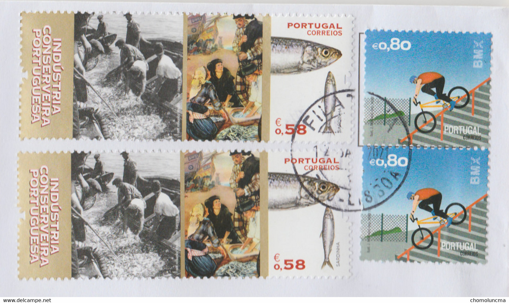 CTT Portugal Philatelic Conserve Sardine Industry Pêche Fishing Thon Anguille Cannery BMX Race Bicycle Bicross Freestyle - Storia Postale