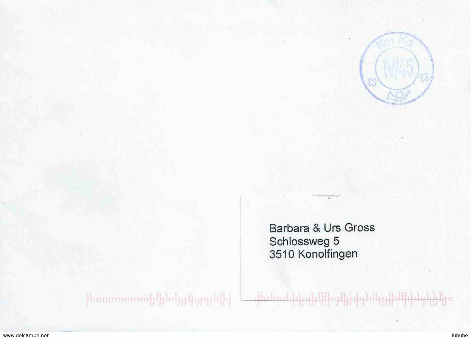 Feldpost Brief  "Kur Kp. IV/45"       Ca. 1990 - Annullamenti