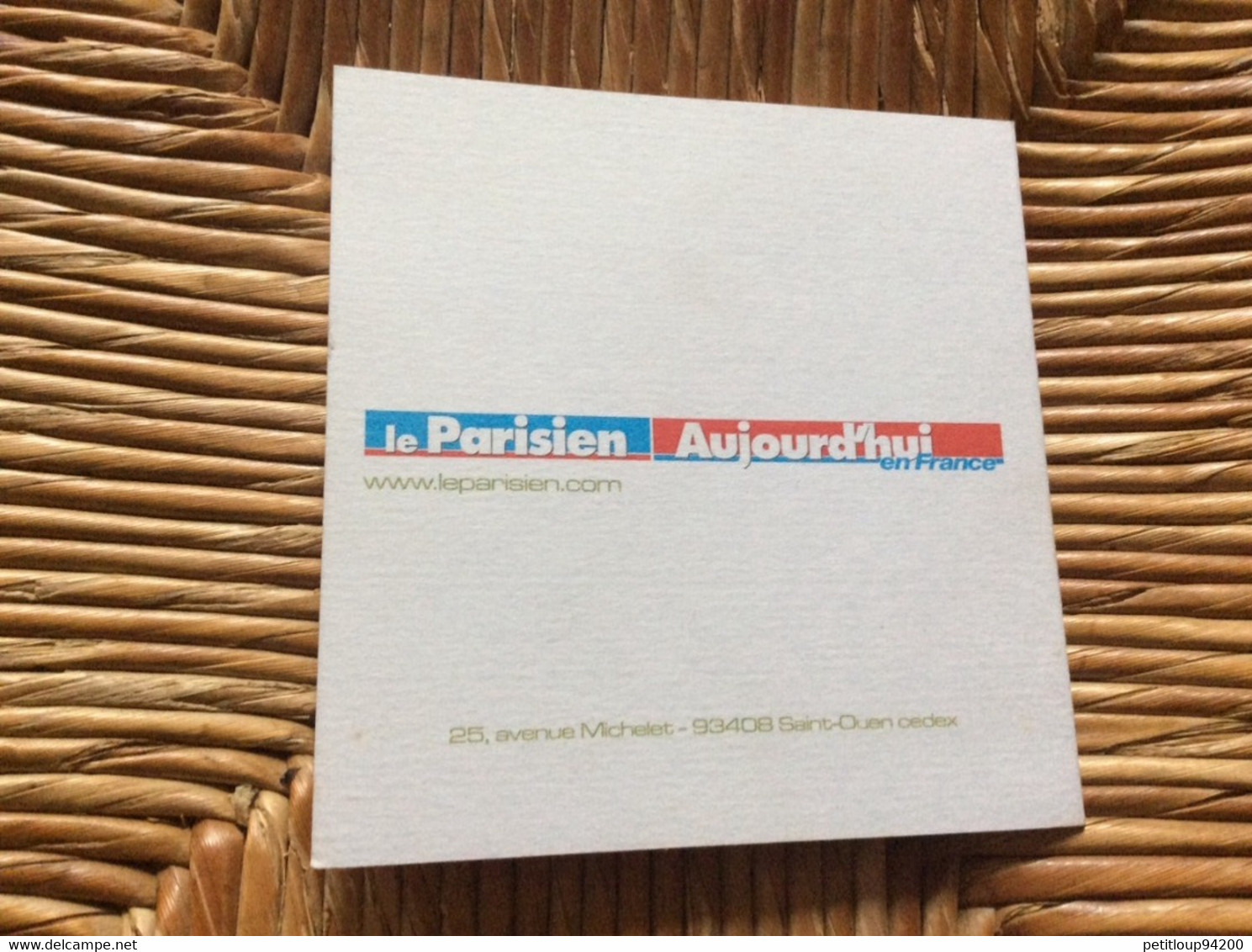 VŒUX ANNÉE 2001 *LE PARISIEN AUJOURD’HUI  126 - Nouvel An