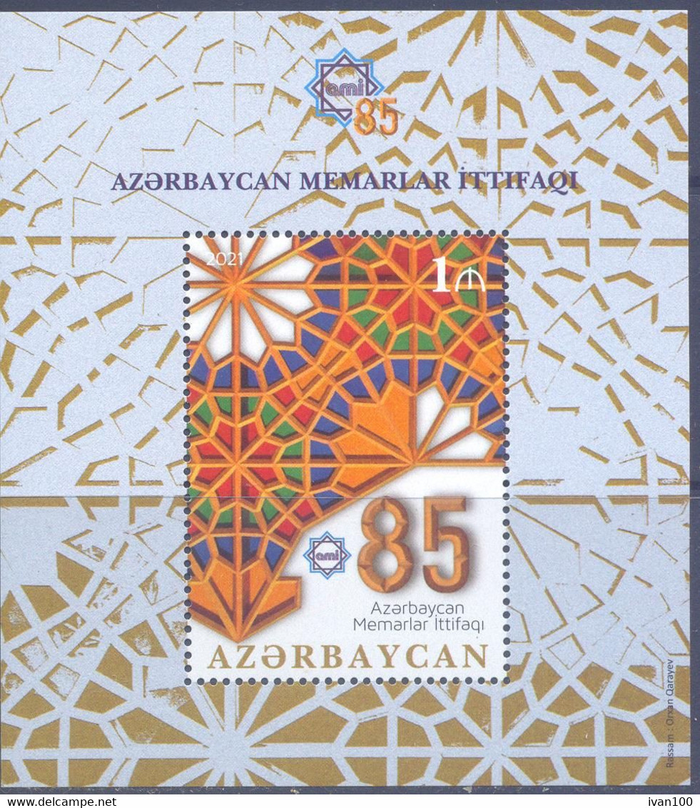 2021. Azerbaijan, 85y Of Union Of Architects Of Azerbaijan, S/s, Mint/** - Azerbaïjan