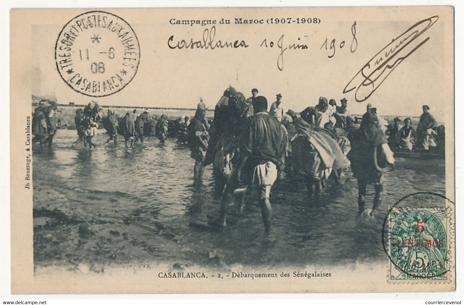 CPA - CASABLANCA (Maroc) - Débarquement Des Sénégalaises - Casablanca