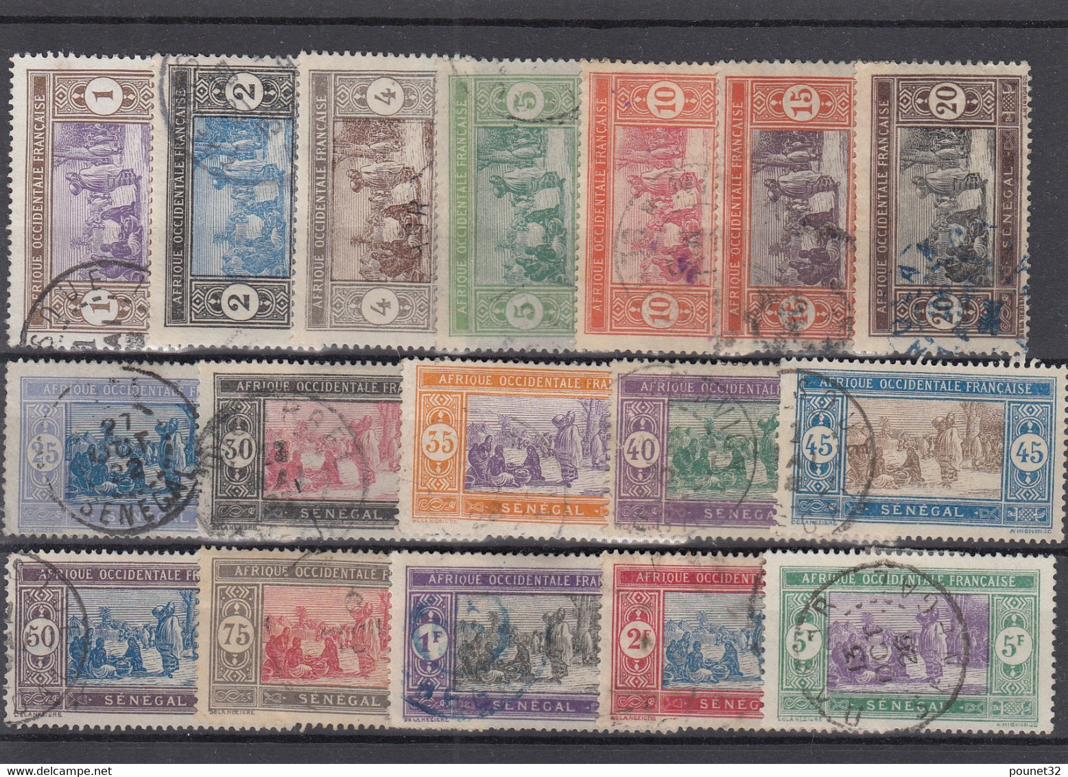 SENEGAL : SERIE COMPLETE N° 53/69 OBLITERATIONS LEGERES - Used Stamps