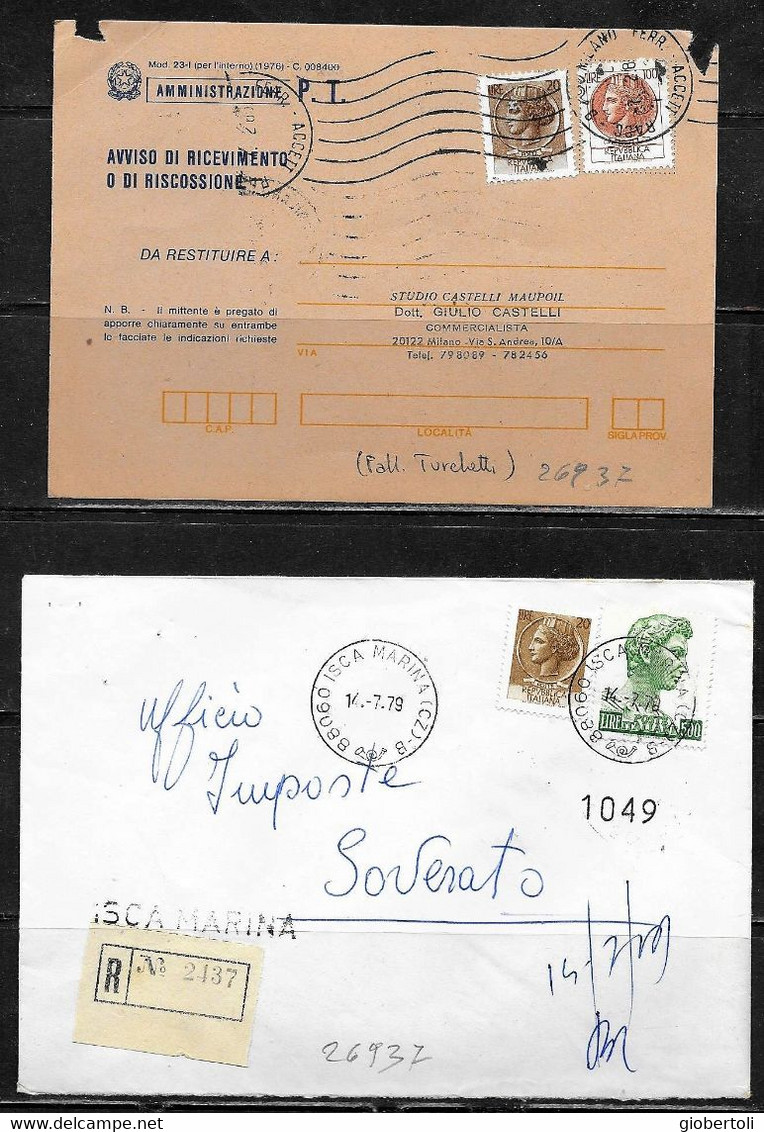 Italia/Italy/Italie: Lotto Di 6 Documenti Postali, Lot Of 6 Postal Documents. Loto Di 6 Documents Postaux - Lotti E Collezioni