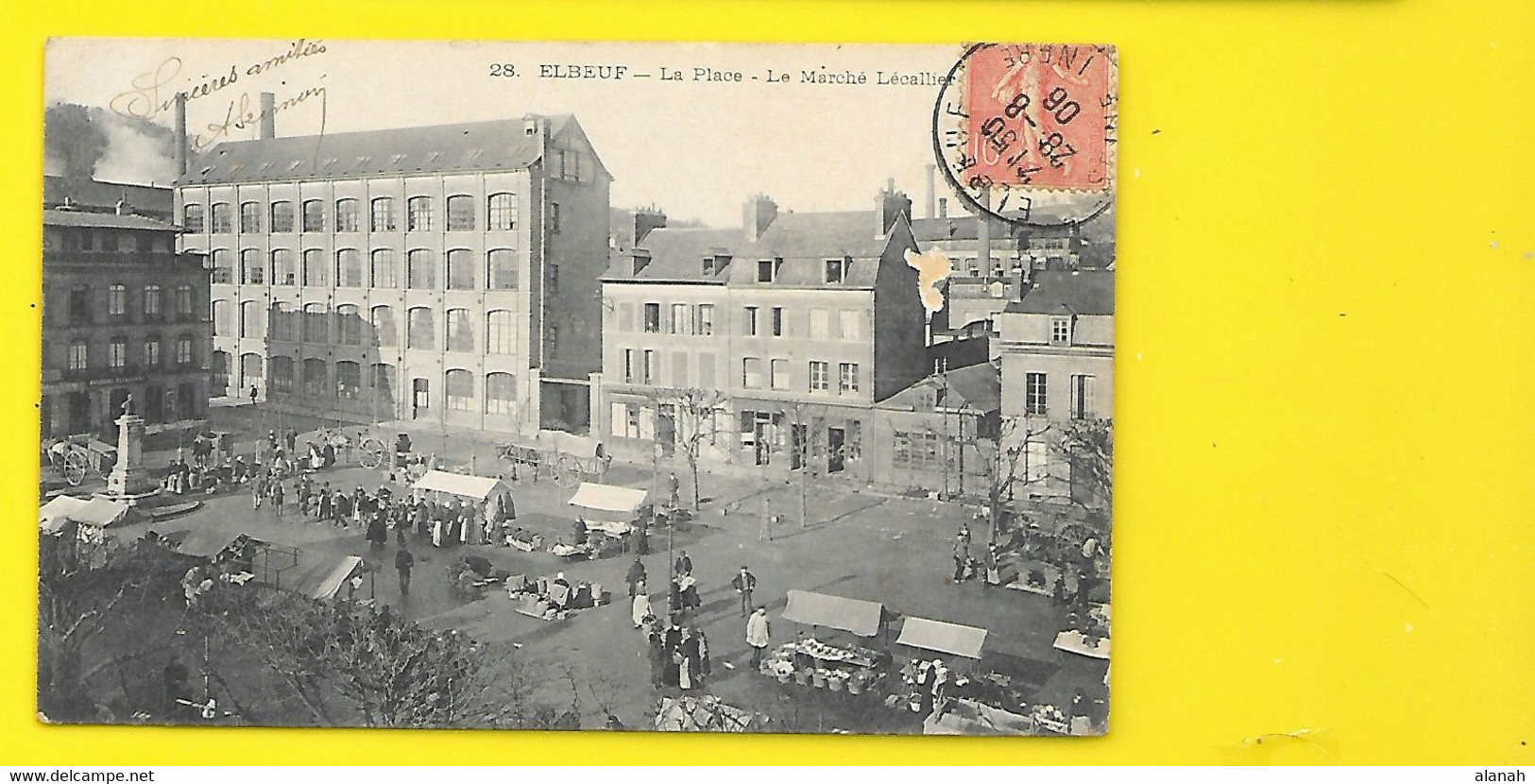 ELBEUF Rare Le Marché Lécailler Sur La Place () Seine Maritime (76) - Elbeuf