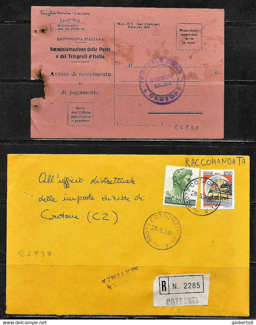 Italia/Italy/Italie: Lotto Di 6 Documenti Postali, Lot Of 6 Postal Documents. Loto Di 6 Documents Postaux - Lotti E Collezioni