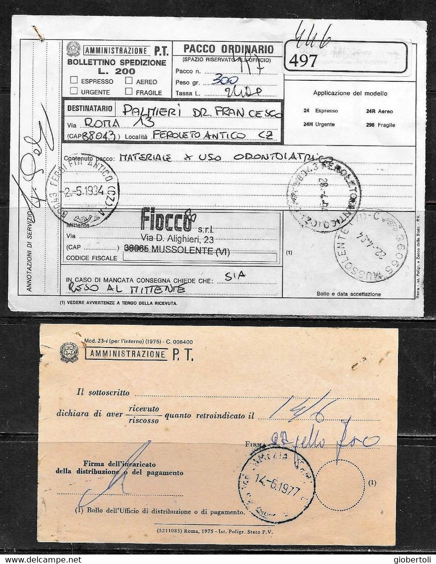 Italia/Italy/Italie: Lotto Di 6 Documenti Postali, Lot Of 6 Postal Documents. Loto Di 6 Documents Postaux - Lotti E Collezioni