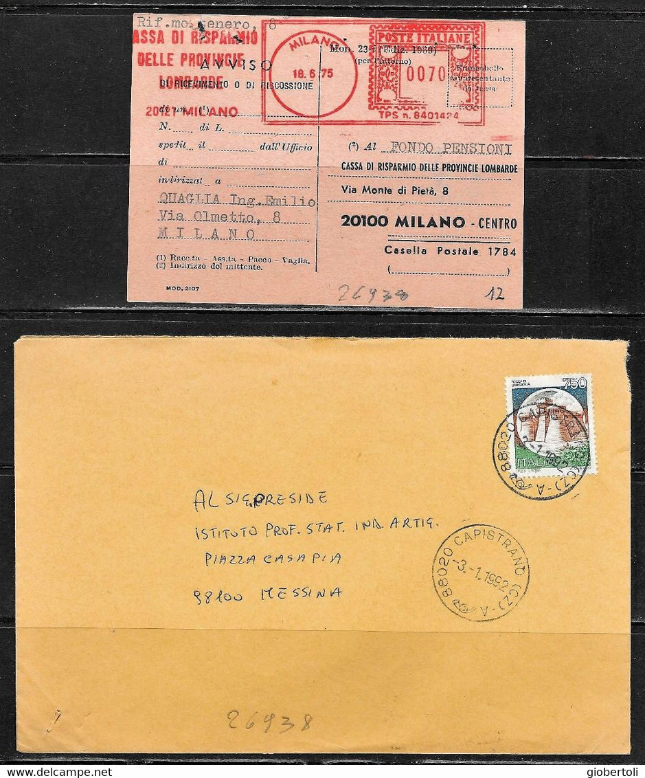 Italia/Italy/Italie: Lotto Di 6 Documenti Postali, Lot Of 6 Postal Documents. Loto Di 6 Documents Postaux - Lotti E Collezioni