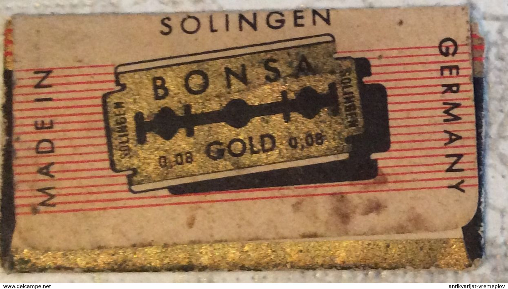 VINTAGE RAZOR BLADES ZILETI VEICOLI FAHRZEUGE BONSA SOLINGEN - Rasierklingen