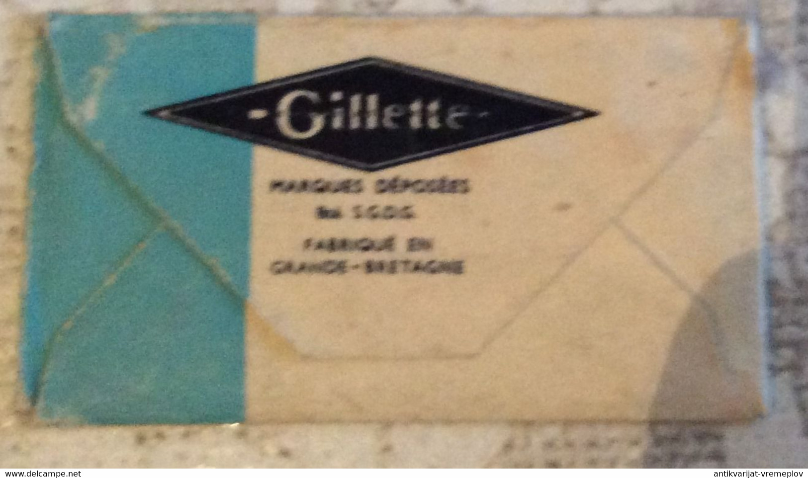 VINTAGE RAZOR BLADES ZILETI VEICOLI FAHRZEUGE LAME GILLETTE BLEUE EXTRA - Rasierklingen