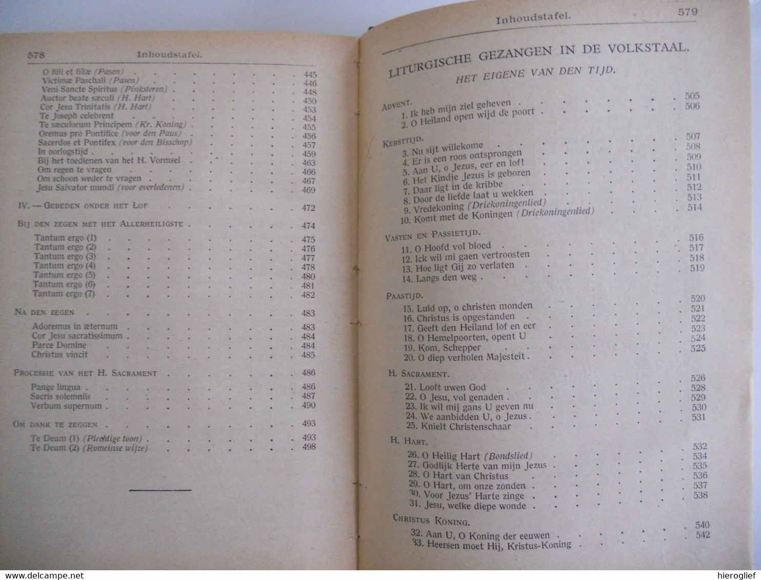 VOLKSZANGBOEK voor meezingende gelovigen in H. Mis Vespers Lof door Kanunnik J. Ghesquière bestuurder Torhout