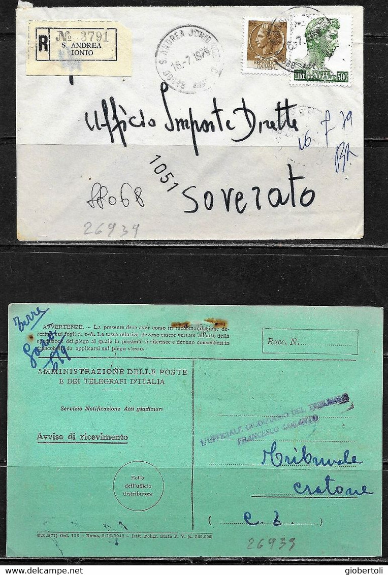 Italia/Italy/Italie: Lotto Di 6 Documenti Postali, Lot Of 6 Postal Documents. Loto Di 6 Documents Postaux - Lotti E Collezioni