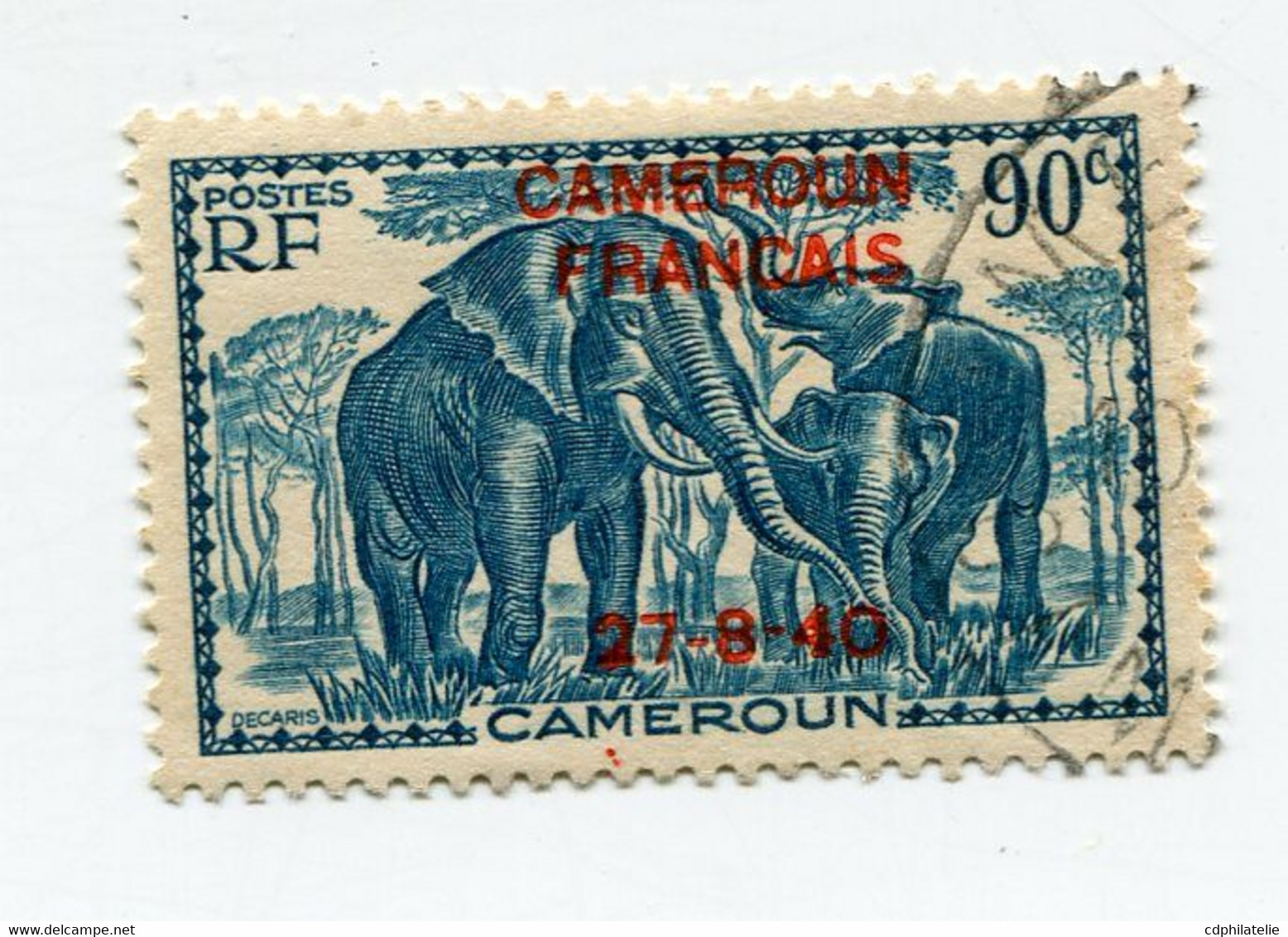 CAMEROUN N°222 OBLITERE AVEC VARIETE " 4 " FERME - Used Stamps