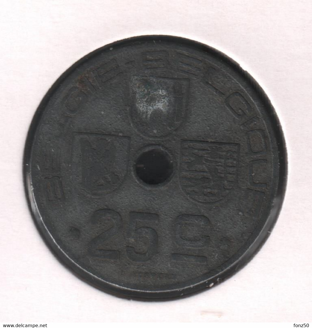 VARIA * LEOPOLD III * 25 Cent 1942 Vlaams/frans * BOLLETJES OP HET VELD * Nr 5407 - 25 Centimos