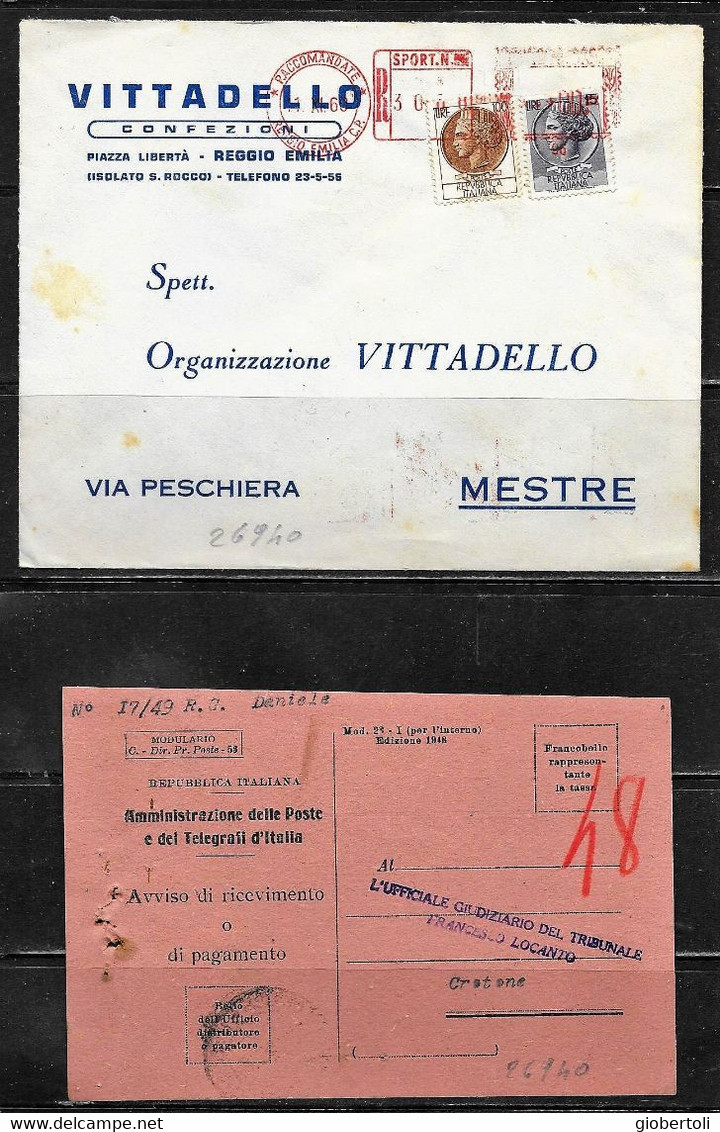 Italia/Italy/Italie: Lotto Di 6 Documenti Postali, Lot Of 6 Postal Documents. Loto Di 6 Documents Postaux - Lotti E Collezioni