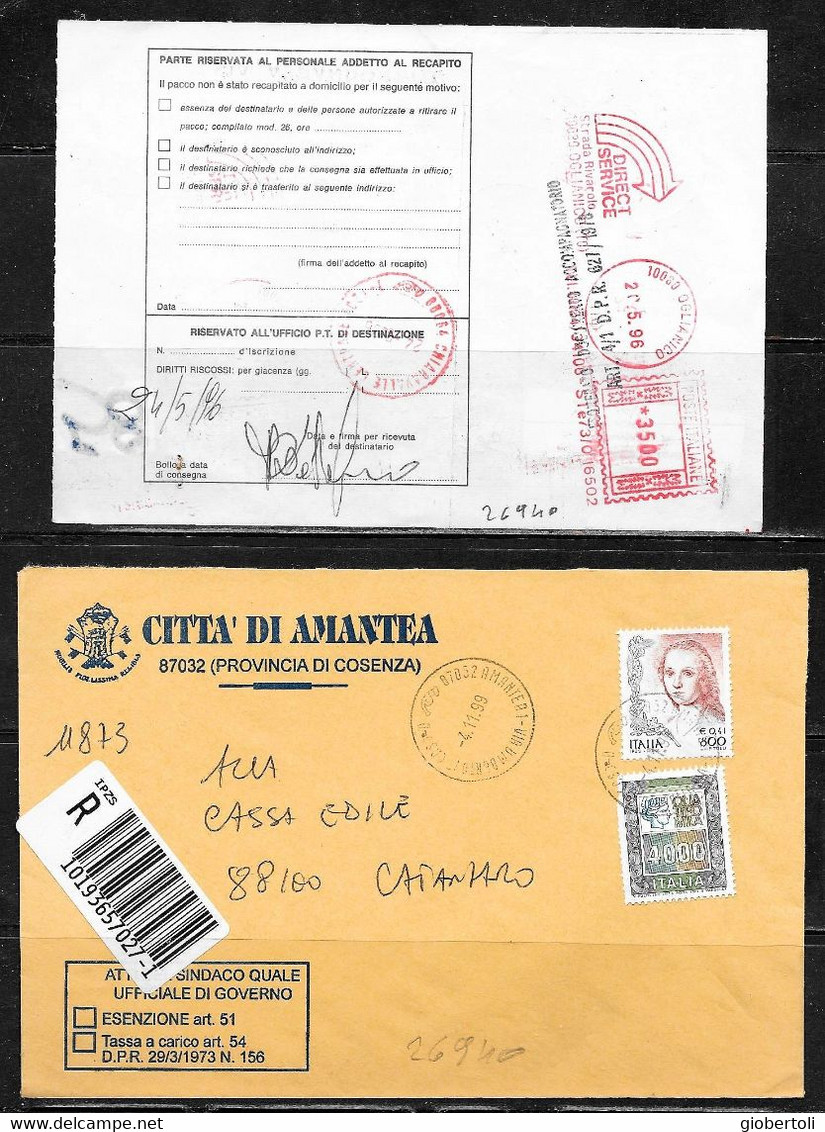 Italia/Italy/Italie: Lotto Di 6 Documenti Postali, Lot Of 6 Postal Documents. Loto Di 6 Documents Postaux - Lotti E Collezioni