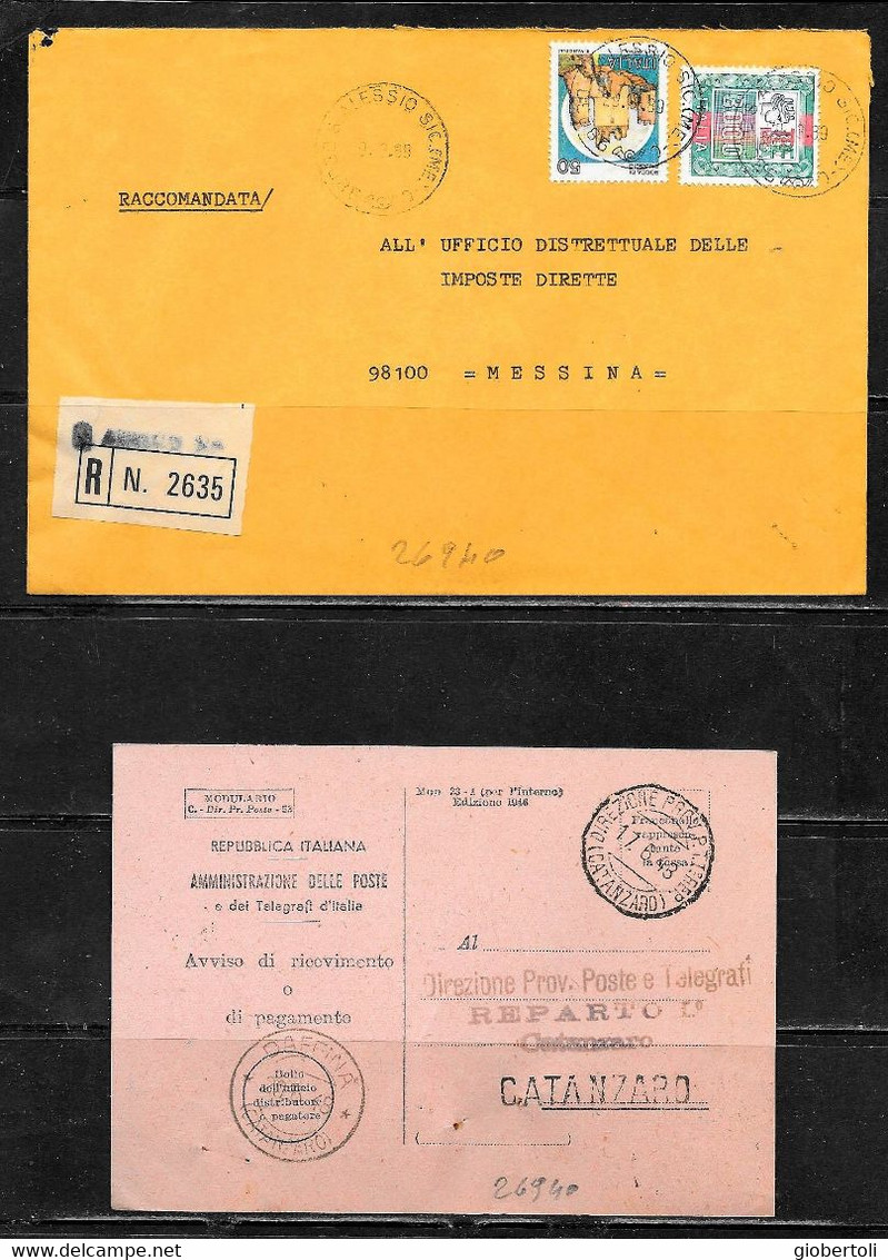 Italia/Italy/Italie: Lotto Di 6 Documenti Postali, Lot Of 6 Postal Documents. Loto Di 6 Documents Postaux - Lotti E Collezioni