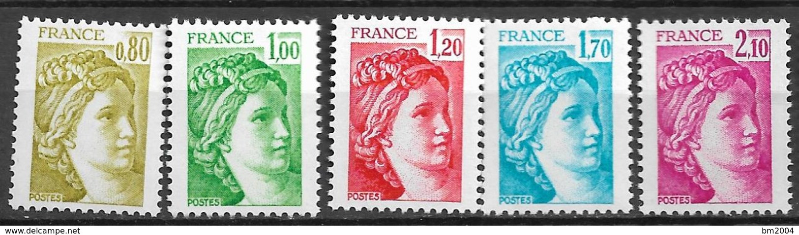 1978  Frankreich Mi. 2104-8w **MNH   Sabinerin - Unused Stamps