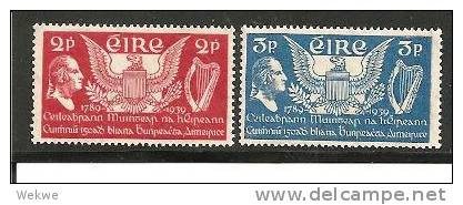 Irl Mi.Nr.69-70/  IRLAND -  US Verfassung (Harfe Etc.) 1938 ** MNH - Unused Stamps