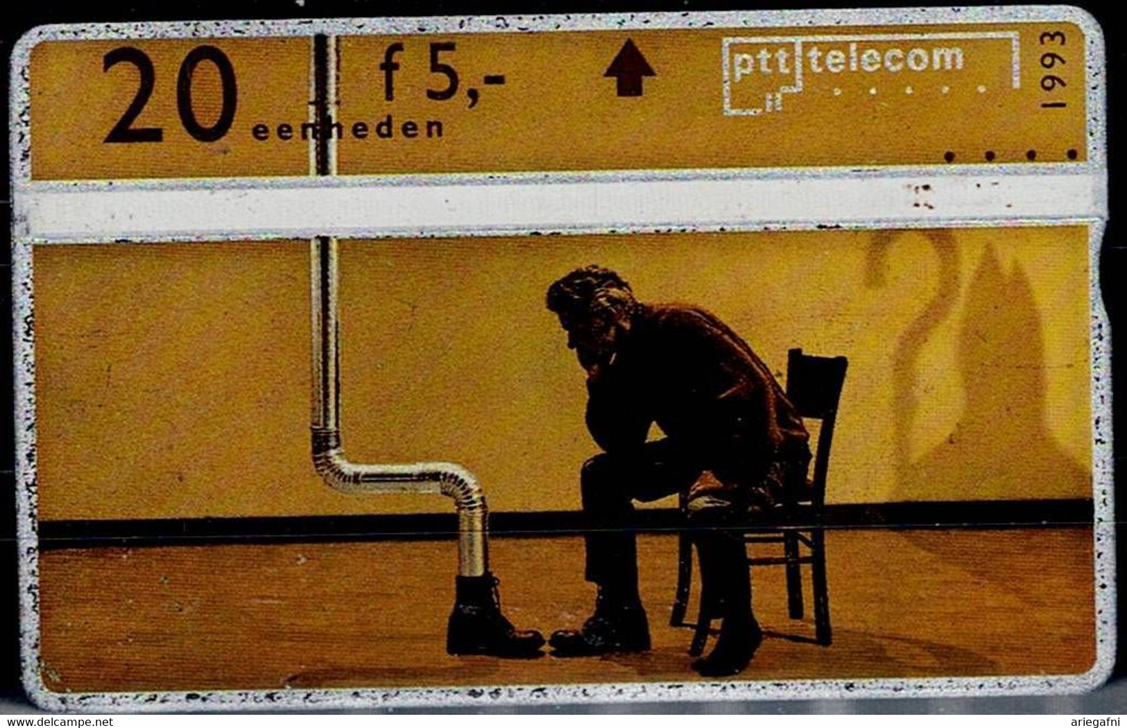 NETHERLANDS 1994 PHONECARD THINKER USED VF!! - Pubbliche