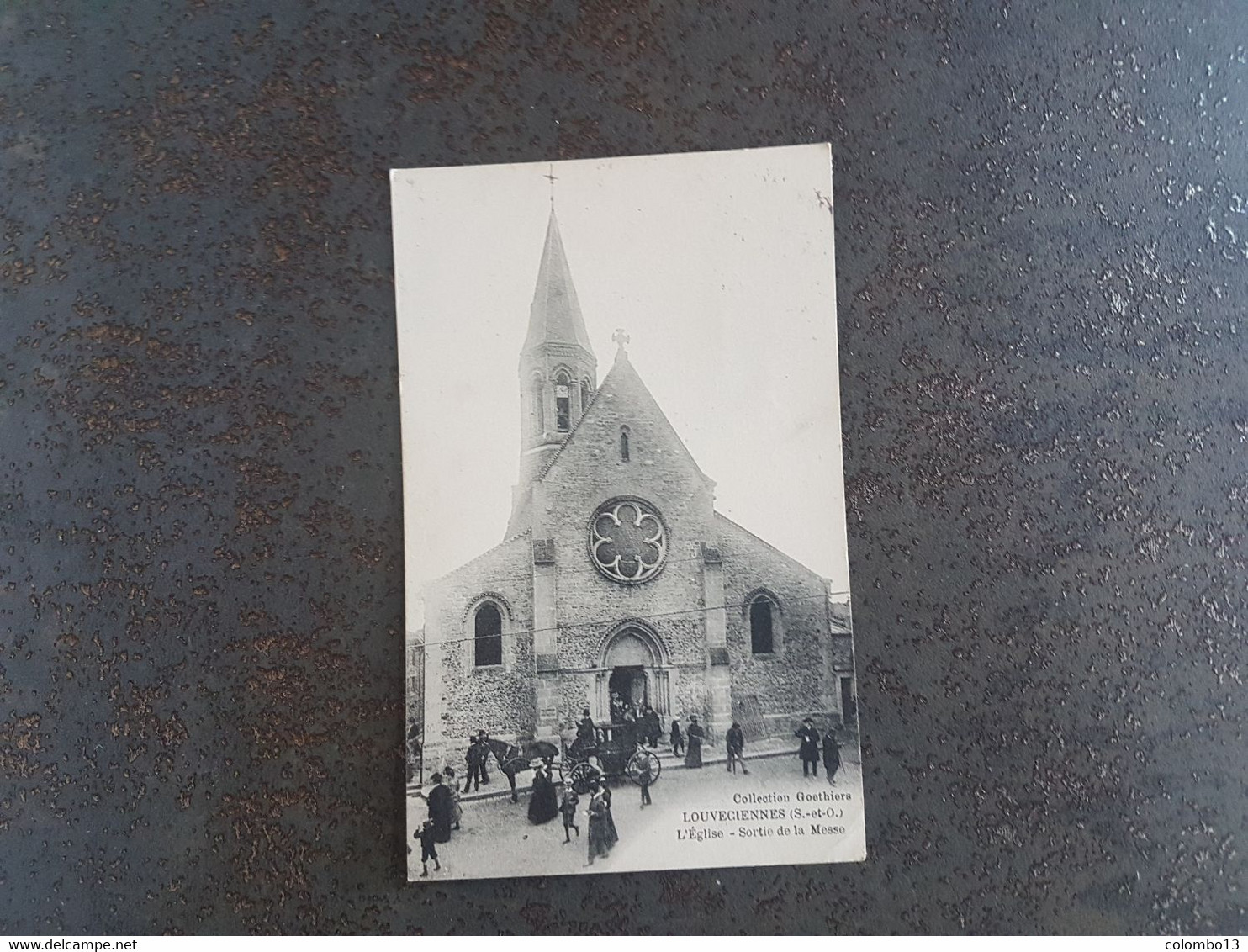 78 LOUVECIENNES L'EGLISE SORTIE DE LA MESSE 1921 - Louveciennes