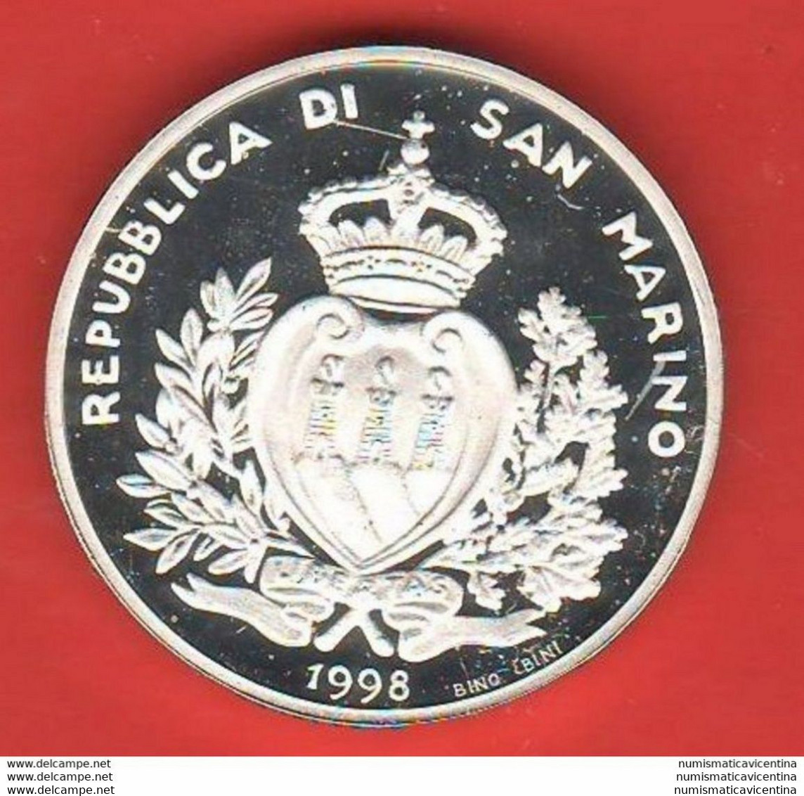 San Marino 10.000 Lire 1998 NUOVO MILLENNIO Silver Coin New Millennium Proof Saint Marin DIECI MILA LIRE - San Marino