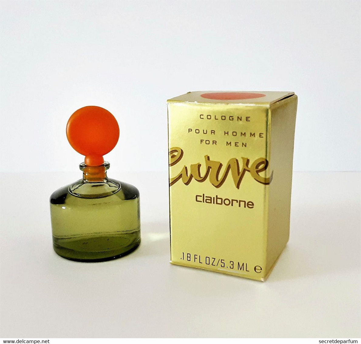 Miniatures De Parfum COLOGNE POUR HOMME CURVE De LIZ CLAIBORNE  5.3 ML   + BOITE - Miniatures Hommes (avec Boite)