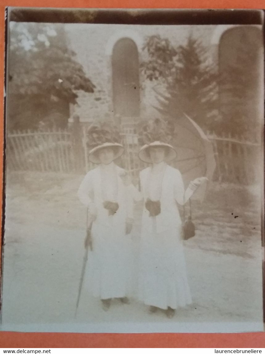 44 LA  BAULE  PHOTO ANCIENNE ALBUMINE 1910      EVA     Et    MARCELLE  LAUNAY - Orte